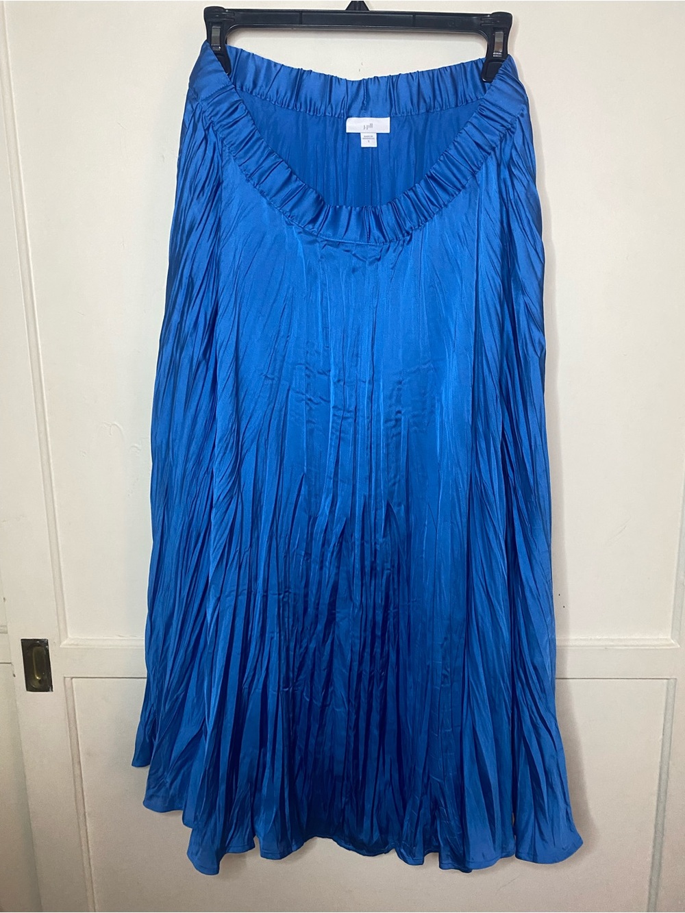 J-Jill Electric Royal Blue Pleated Flowy Midi Skirt